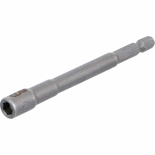 Douille à Choc Six Pans Extra Longue 6,3 mm (1/4 ) - 6 mm - - Précision et Durabilité - BGS
