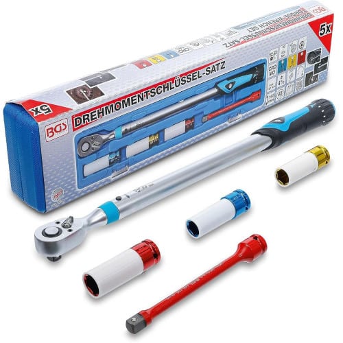 Jeu de Clés Dynamométriques 12,5 mm (1/2) - 40 à 200 Nm - Précision et Fiabilité, Acier, Pro - D-Work