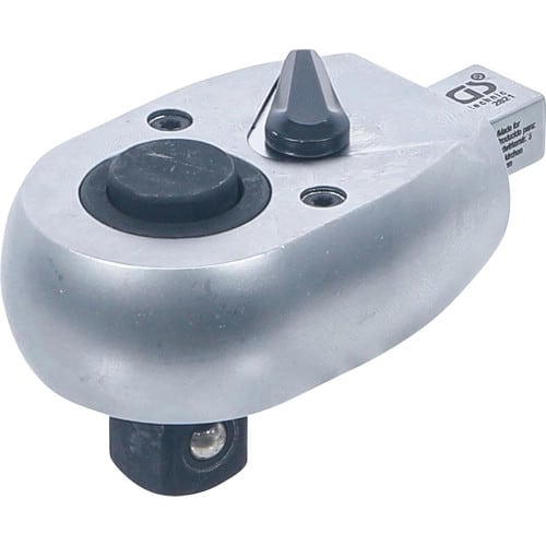 Cliquet Réversible Enfichable 12,5 mm (1/2) - Empreinte 9 x 12 mm - Précision et Polyvalence, Acier - D-Work