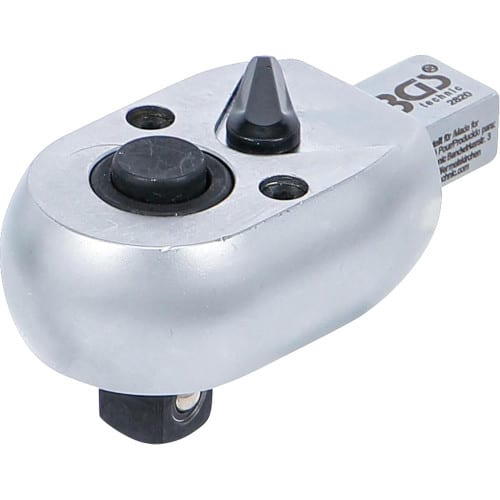 Cliquet Réversible Enfichable 10 mm (3/8) - Empreinte 9 x 12 mm Précision et Polyvalence, Acier - D-Work