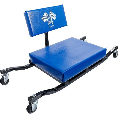 Siège d Atelier Extra-plat à Roulettes - 38,4 x 13,7 x 80,6 cm - Confort et Mobilité Optimale, Plastique - D-Work