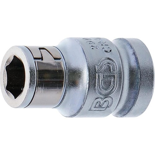 Adaptateur avec Bille de Retenue 12,5 mm (1/2) - Six Pans Intérieurs 10 mm (3/8) - Fixation Sécurisée et Pratique - D-Work