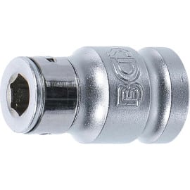 Adaptateur avec Bille de Retenue 12,5 mm (1/2 ) - Six Pans Intérieurs 8 mm (5/16 ) - Précision et Sécurité - BGS