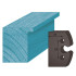 Set of 2 A200 rebated profiled counter-irons Ht. 48 x 5.3 mm for router tool holders - Diamwood Platinum
