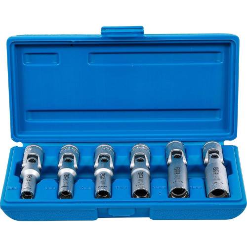 Jeu de 6 Clés Articulées pour Bougies de Préchauffe Universelles 8-16 mm, 10 mm (3/8) - Acier, Polyvalent et Pratique - D-Work