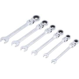 Jeu de Clés Mixtes à Cliquet 6 pcs - Têtes Flexibles, Pouces 1/4 à 9/16 - Précision et Confort d Utilisation - D-Work