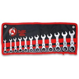 Jeu de Clés Mixtes à Cliquet Extra Court 8-19 mm - 12 Pièces - Précision et Maniabilité - - BGS