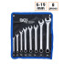 Jeu de Clés Mixtes à Cliquet 6 pcs 8-19 mm - Têtes Flexibles - Précision et Confort d Utilisation - D-Work