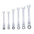 Jeu de Clés Mixtes à Cliquet 6 pcs - Têtes Flexibles, Pouces 1/4 à 9/16 - Précision et Confort d Utilisation - D-Work