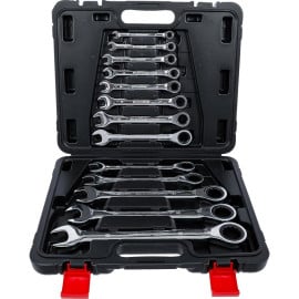 Jeu de Clés Mixtes à Cliquet 8-32 mm - 13 Pièces - Acier Résistant, Précision et Confort d Utilisation - - BGS