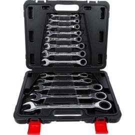 Jeu de Clés Mixtes à Cliquet 8-32 mm - 13 pcs - Acier Résistant, Précision et Confort d Utilisation - D-Work