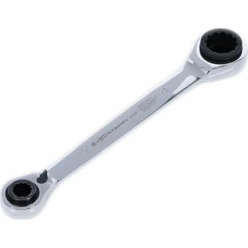 Clé à Cliquet 4-en-1 - 10x13 mm 17x19 mm - Polyvalente et Pratique - - BGS