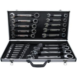 Jeu de Clés Mixtes à Cliquet 6-32 mm - 22 Pièces - Acier Résistant et Pratique - BGS