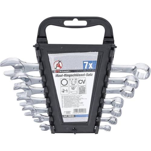 Jeu de Clés Mixtes 6-17 mm - 7 Pièces - Acier Résistant et Pratique pour Mécanique - BGS