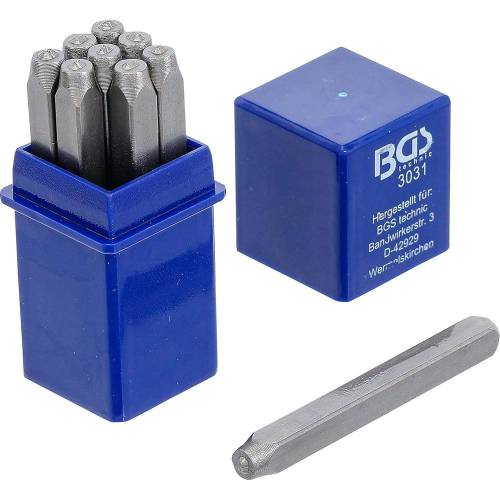 Chiffres à Frapper 2 mm - Acier, Lot Standard - Marquage Précis et Durable - BGS