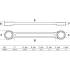 Clé Polygonale Double Embouts Extra Plate 14x15 mm - Acier Résistant - Précision et Maniabilité - BGS