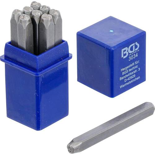 Chiffres à Frapper 4 mm - Acier, Lot de 1 - Marquage Précis et Durable, Plastique, Pro - D-Work