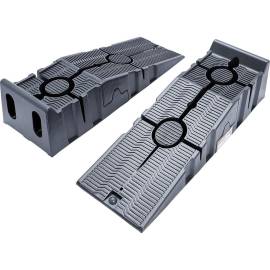 Jeu de Rampes d Accès Plastique Extra Hautes - 2 pcs - Robustes et Faciles à Utiliser - D-Work