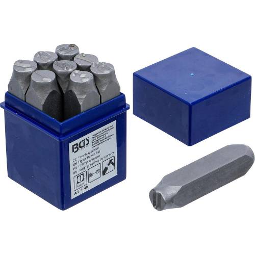 Chiffres à Frapper 12 mm - Acier, Lot Complet - Marquage Durable et Précis - BGS