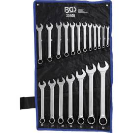Jeu de Clés Mixtes 8-32 mm - 19 Pièces - Acier Résistant et Pratique pour Mécanique et Bricolage - BGS