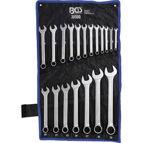 Jeu de Clés Mixtes 8-32 mm - 19 pcs - Acier Résistant et Pratique pour Mécanique et Bricolage, Pro - D-Work