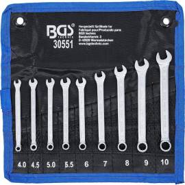 Jeu de Clés Mixtes 4-10 mm - 9 Pièces - Acier Résistant et Pratique pour Bricolage - BGS