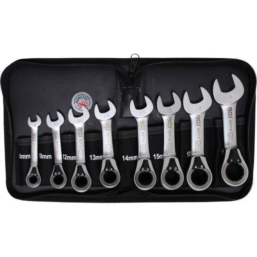 Jeu de Clés Mixtes à Cliquet Réversibles 8-19 mm - 8 Pièces - Précision et Confort d Utilisation - BGS