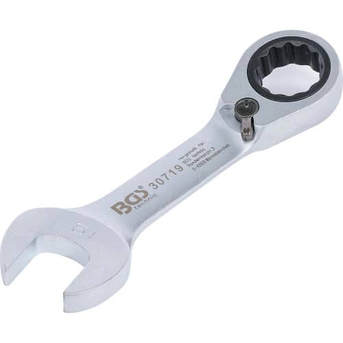 Clé Mixte à Cliquet Courte Réversible 19 mm - Précision et Confort d Utilisation - BGS