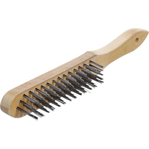 Brosse à Main 5 Rangées 300 mm - Manche Ergonomique, Fil d Acier - Nettoyage Efficace et Durable - D-Work