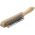 Brosse à Main 5 Rangées 300 mm - Manche Ergonomique, Fil d Acier - Nettoyage Efficace et Durable - BGS