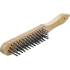 Brosse à Main 5 Rangées 300 mm - Manche Ergonomique, Fil d Acier - Nettoyage Efficace et Durable - BGS