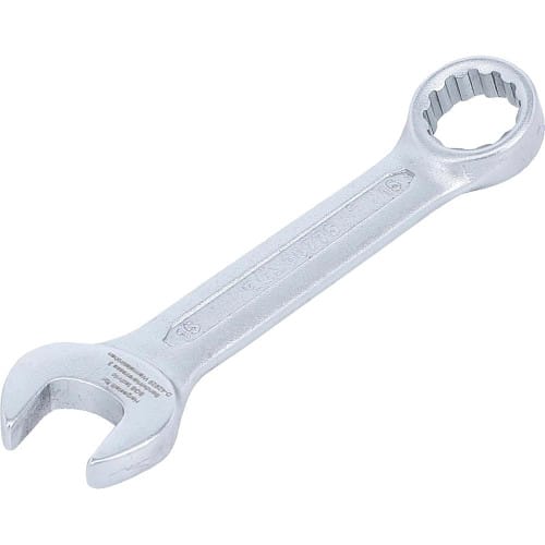 Clé Mixte Extra Courte 15 mm - Acier Résistant - Précision et Maniabilité, Zones Difficiles - D-Work