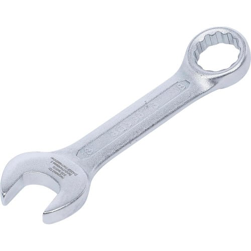 Clé Mixte Extra Courte 18 mm - Acier Résistant - Précision et Maniabilité, Zones Difficiles - D-Work