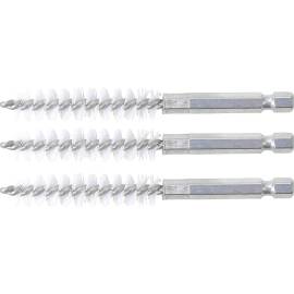 Brosse Plate Nylon 11 mm x 6,3 mm - Lot de 3 Pièces - Résistante et Polyvalente pour Nettoyage Précis - BGS