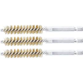 Brosse en Laiton 3 pcs 11 mm x 6,3 mm (1/4) - Résistante et Précise - D-Work