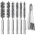 Brosse en Acier 3 pcs - 11 mm, 6,3 mm (1/4) - Résistante et Polyvalente pour Nettoyage et Débouchage - D-Work