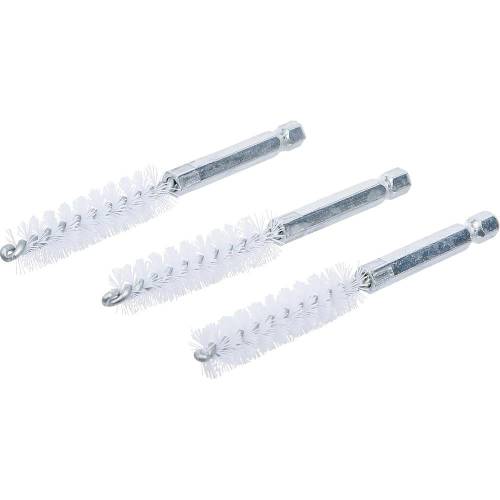 Brosse Plate Nylon 12 mm x 6,3 mm - Lot de 3 pcs - Résistante et Polyvalente pour Nettoyage Précis - D-Work