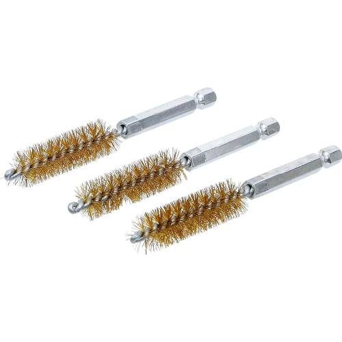 Brosse en Laiton 3 Pièces Ø13 mm - 6,3 mm (1/4 ) - Nettoyage Efficace et Durable - BGS