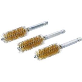 Brosse en Laiton 16 mm - 6,3 mm (1/4), Lot de 3 - Durable et Précise pour Nettoyage et Débouchage - D-Work