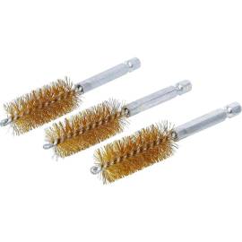 Brosse en Laiton 3 pcs D.18 mm - 6,3 mm (1/4) - Durable et Précise, Pro - D-Work