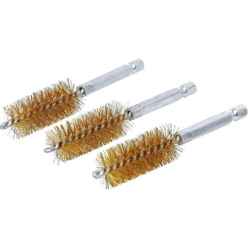 Brosse en Laiton 3 pcs D.18 mm - 6,3 mm (1/4) - Durable et Précise, Pro - D-Work