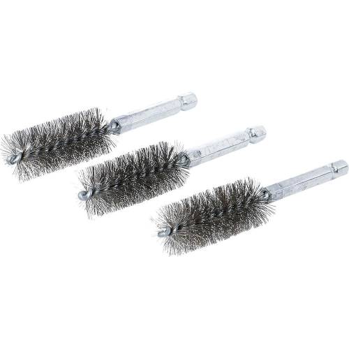 Brosse en Acier 19 mm - 3 Pièces, 6,3 mm (1/4 ) - Résistante et Pratique pour Nettoyage et Débouchage - BGS