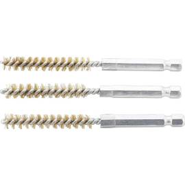 Brosse en Laiton 3 pcs D.8 mm - 6,3 mm (1/4) - Nettoyage et Finition Précise, Pro - D-Work