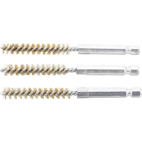 Brosse en Laiton 3 pcs D.8 mm - 6,3 mm (1/4) - Nettoyage et Finition Précise, Pro - D-Work