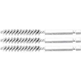 Brosse en Acier 3 Pièces Ø8 mm - Tige 6,3 mm (1/4 ) - Nettoyage et Dérouillage Efficace - BGS