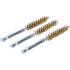 Brosse en Laiton 3 pcs - 9 mm D., 6,3 mm (1/4) - Nettoyage et Finition Précise, Zones Difficiles - D-Work