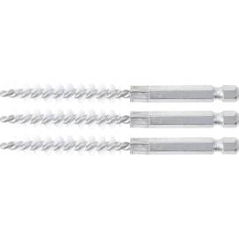 Brosse Plate Nylon 9 mm x 6,3 mm - Lot de 3 pcs - Résistante et Polyvalente pour Nettoyage Précis - D-Work