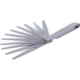 Jauges d Épaisseur de Précision 13 Lames - Acier Inoxydable - Mesure Fiable et Pratique - BGS