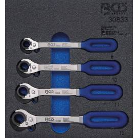 Insert de Servante d Atelier 1/6 - 4 Pièces - Pour Cliquets et Tuyauterie - Organisation et Praticité - BGS