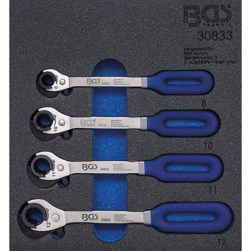 Insert de Servante d Atelier 1/6 - 4 Pièces - Pour Cliquets et Tuyauterie - Organisation et Praticité - BGS